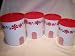 Tupperware Red Flower Design Reminder Canister SET New Rare
