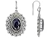 12.00CTW ENHANCED SAPPHIRE OXIDIZED STERLING SILVER EARRINGS
