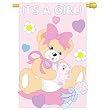 It's a Girl! Flag Indoor/Outdoor 28" x 44"