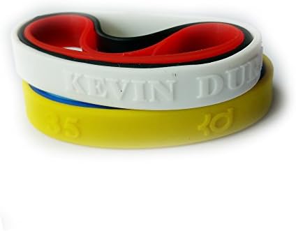 CocoFang #35 Kevin Durant NBA Basketball Sports Silicone Wristband Bracelet,6PCS Assorted Color