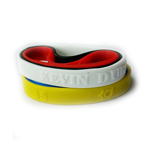CocoFang #35 Kevin Durant NBA Basketball Sports Silicone Wristband Bracelet,6PCS Assorted Color