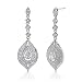 Starlet Glamour: Sterling Silver Celebrity Style Vintage Inspired Filigree Chandelier Earrings with CZ Diamonds