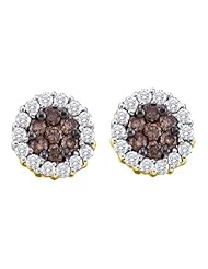 0.76CTW DIAMOND FLOWER EARRINGS