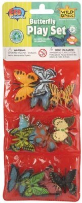 Eco Expedition Butterfly Playset: Dozen Plastic Mini Insect Toy Figures