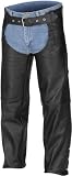 RIVER ROAD MENS QUALITY FULL GRAIN LEATHER MOTORCYCLE CHAPS