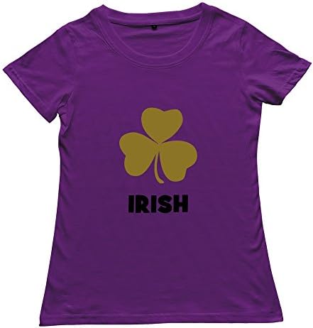 PTHZ Women's Irish Cotton T Shirt Tee Purple M