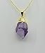 Gold Plate Amethyst Point Pendant