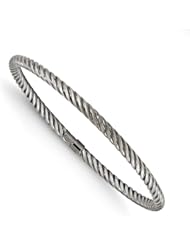 14k Yellow gold Leslies with Ruthenium Slip On Bangle