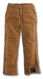 Women's Carhartt Cotton Sandstone Double-Front Quilt Lined Waist Overall Pants
