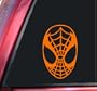 Spiderman Face Spidey Mask Vinyl Decal Sticker - Orange