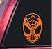 Search : Spiderman Face Spidey Mask Vinyl Decal Sticker - Orange