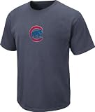 MLB Men's Chicago Cubs Big Time Play Short Sleeve Pigment Dye Tee (Pigment Denim, Large)