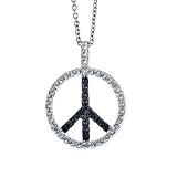 FOJO's Black Diamond Peace Pendant (.06 ct. tw.)