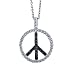 FOJO\'s Black Diamond Peace Pendant (.06 ct. tw.)