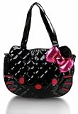 Hello Kitty Black Patent Quilted Face 3D Bow Tote Bag