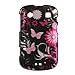 Pink Butterflies Black Protector Case for BlackBerry Bold 9900 9930
