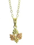 10k Yellow-gold Classic Black Hills Gold Three Leaf with Grape cluster Pendant