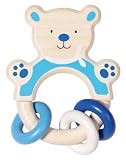 Produkt-Bild: Greifling B&auml;r natur blau Holz Heimess Rassel Rappel Baby 763710