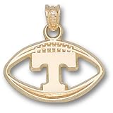 University of Tennessee T Pierced Football Pendant (14kt)