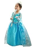 Princess Inspired Girls Costume Dress - Princess Costume with Bracelet for Mom (8-10 Years (With Bracelet for Mom)