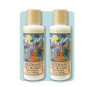 Two 4 oz Arizona Sun Water Resistant Sun Block SPF30