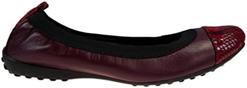 Bailarinas GOLIA ROJ Burgundy Snake Toe Ballerina Flat