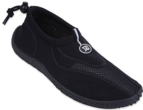 Sunville Womens Water Shoes Aqua Socks,7 B(M) US,Black-2907