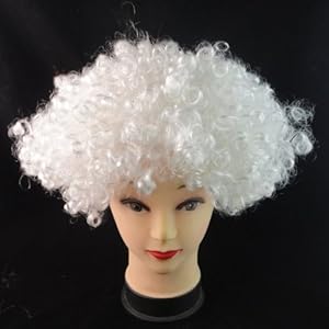 Topbill Fashion Glamour Halloween Wigs Ghost Festival Party (white)