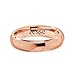 Bling Jewelry Unisex Rose Gold Plated Tungsten Wedding Band Ring 4mm