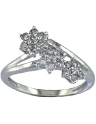 1/2 CT Diamond Cluster Ring 10K White Gold