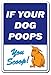 Dog Poops-You Scoop Sign Dog pet no Clean up Pick Pick-up After Dog Poop Crap | Indoor/Outdoor | 12