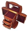 Wooden w. Mirror Jewelry Box, Marvelous Swing Open Doors Musical Jewelry Box