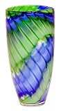 415mgLDKD1L. SL160  Blue Green Hand Blown Glass Vase