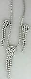 18k White Gold Earring and Necklace Set Designed and Manufactured in Italy TTW 4.7K G/V.V.S Diamonds