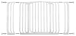 Dreambaby Pressure Mount Hallway Gate with Extensions, White