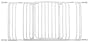 Dreambaby Pressure Mount Hallway Gate with Extensions, White