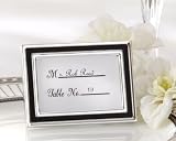 Memories in Miniature Silver-and-Black Mini-Frame Place Card Holder Set of 12 - Baby Shower Gifts &