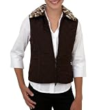 Amy Byer Girls 7-16 Animal Instincts Fashion Faux Fur Quilted Vest.