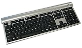 DSI Full size Keyboard with 2 USB ports, USB Connector, Sliver case with Black Keys
