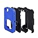 iPhone 5/5S Case, iPhone SE Case, BENTOBEN [Swivel Belt Clip Holster ] [Kickstand ] Shockproof Heavy Duty Rugged Bumper High Impact Dual Layer Protective Case for iPhone 5/5S/SE,Dark Blue&Black
