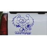 6in X 6.5in Blue -- Muscular Bald Eagle Animals Car Window Wall Laptop Decal Sticker by Rad Dezigns