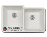 White Granite/Quartz Composite Undermount Kitchen Sink