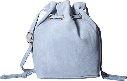 Emma Fox Women's Chatham Bucket Suede Baby Blue Shoulder Bag