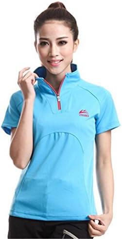 INFONONLINE Hot Cycling Equipment Outdoor UV protection Windproof Women's Quick Dry Short Jacket T-shirt (Blue XXXL)