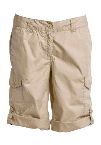 Ellos Women's Plus Size Shorts, cargo, convertible, (KHAKI,28 W)