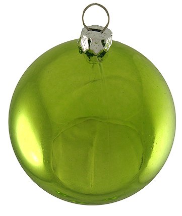 Set of 4 300MM Lime Shatterproof Ball Ornaments in 4 Finishes