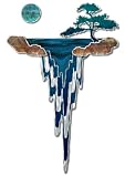 "Mystic Falls" Modern Home D&Atilde;&copy;cor, Abstract Waterfall Metal Wall Art by Ash Carl