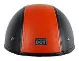 Vega XTS Orange Medium Leather Half Helmet