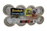 Scotch Premium Performance 1.88 inch Packaging Tape (8 rolls total of 480 yards)