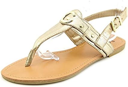 G By Guess Lundon-X Womens Size 7 Gold Open Toe Slingback Sandals Shoes